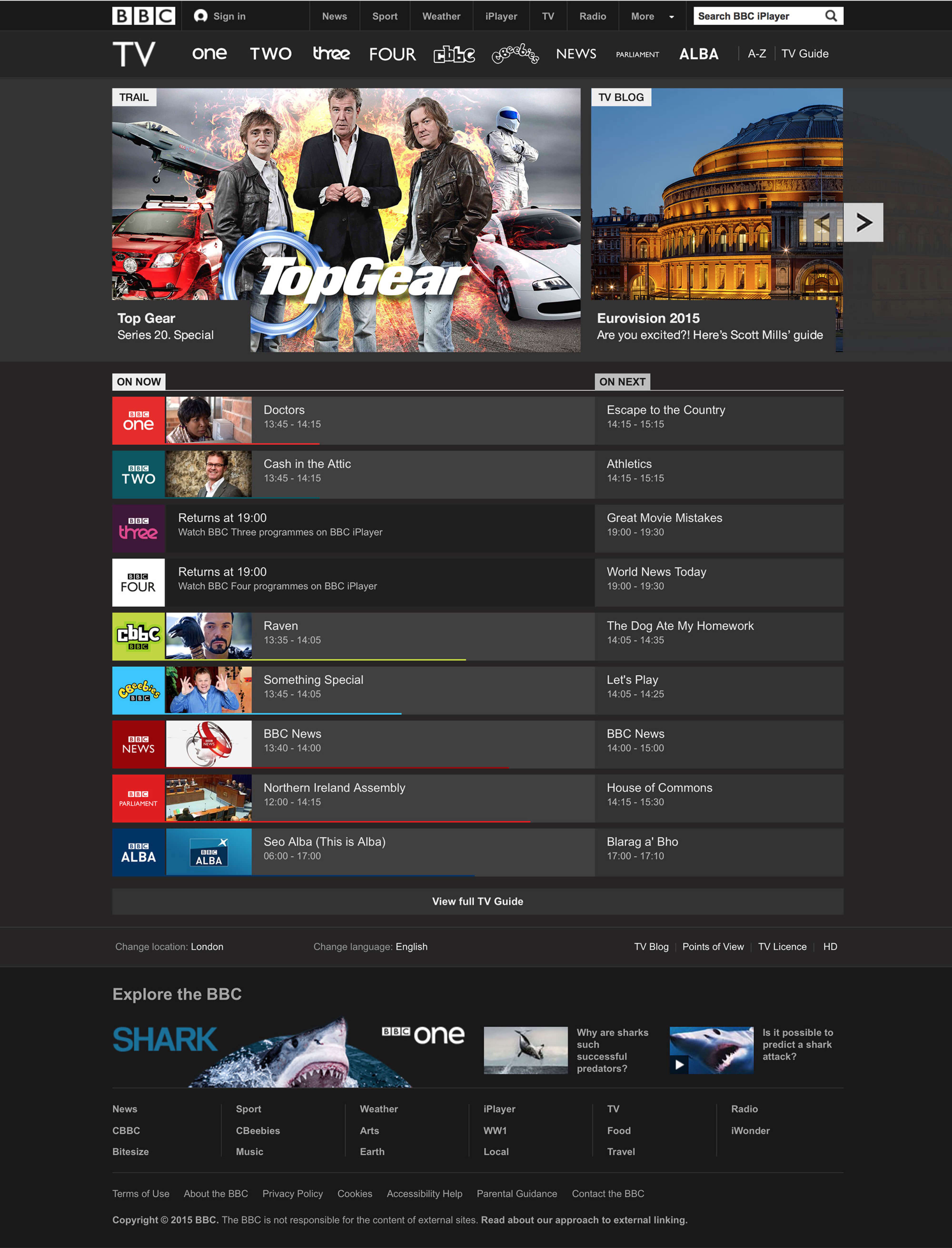 BBC TV Home