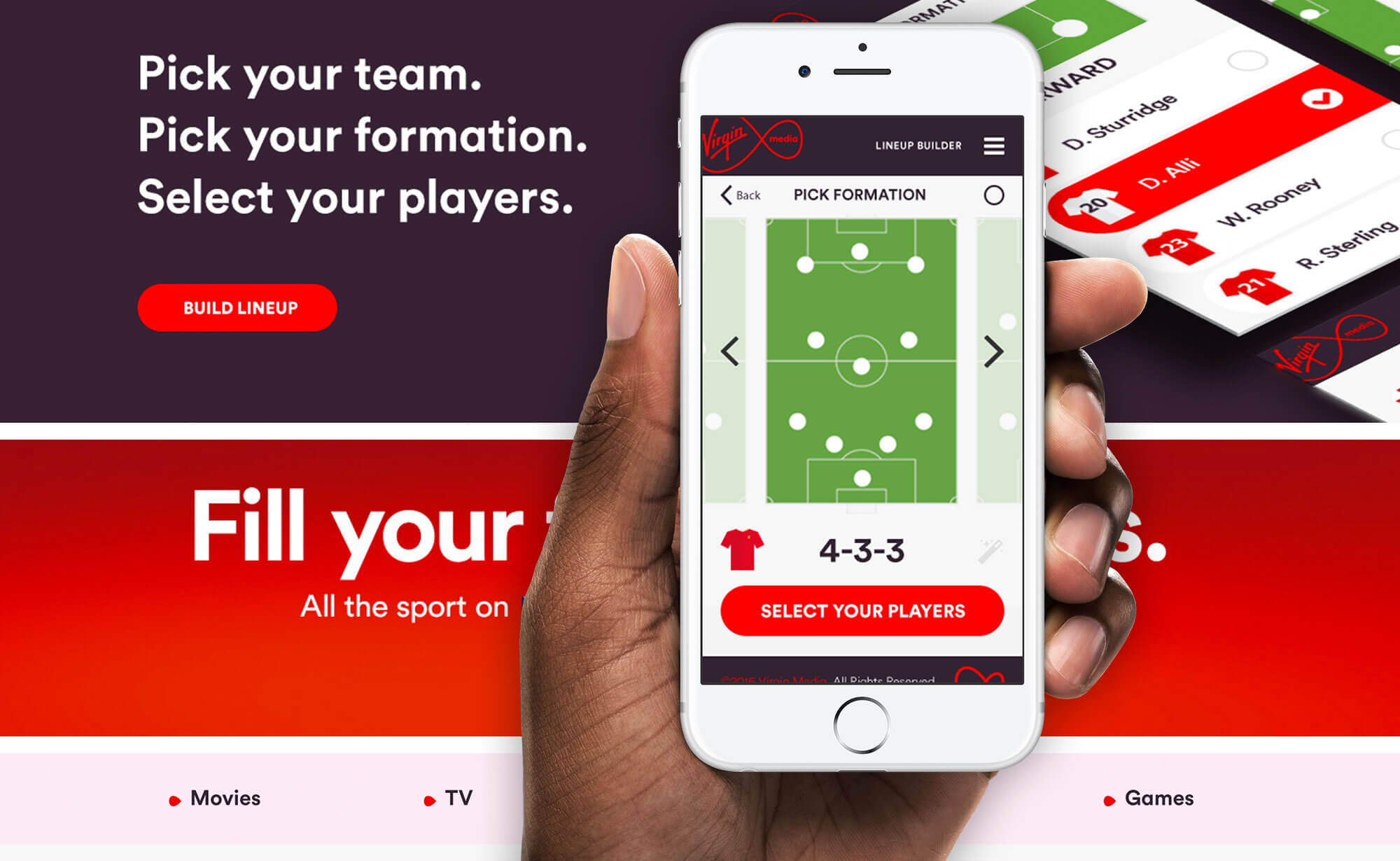 Virgin LineUp Builder